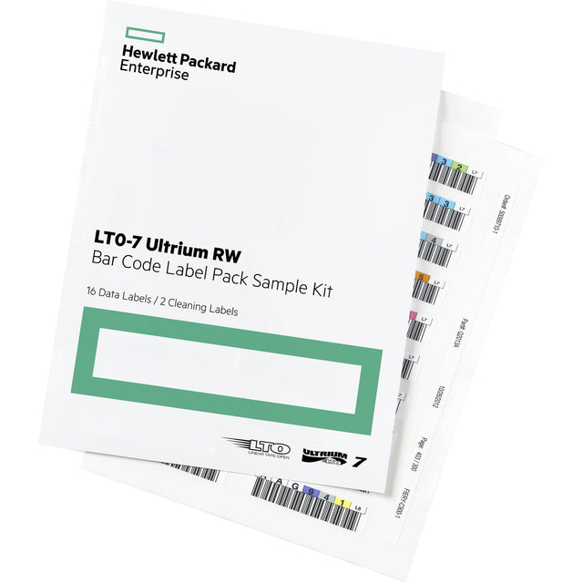 HPE LTO-7 Ultrium RW Bar Code Label Pack