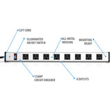 8 OUTLET INDUSTRIAL POWER STRIP