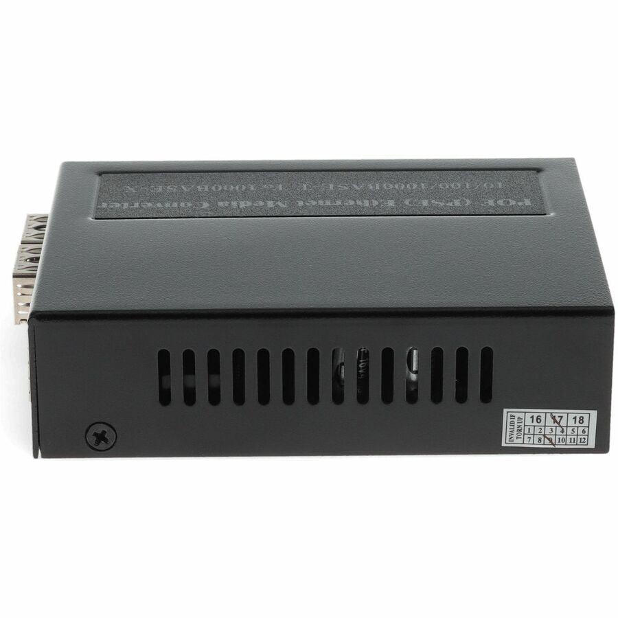 AddOn 10/100/1000Base-TX(RJ-45) to 2 Open SFP Port POE+ Media Converter