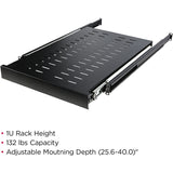 19IN 1U SLIDING SHELF 25IN DEEP
