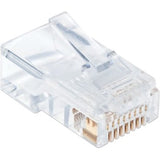 Intellinet Network Solutions Cat5e RJ45 Modular Plugs, 3-Prong, UTP, For Solid Wire, 100 Plugs in Jar