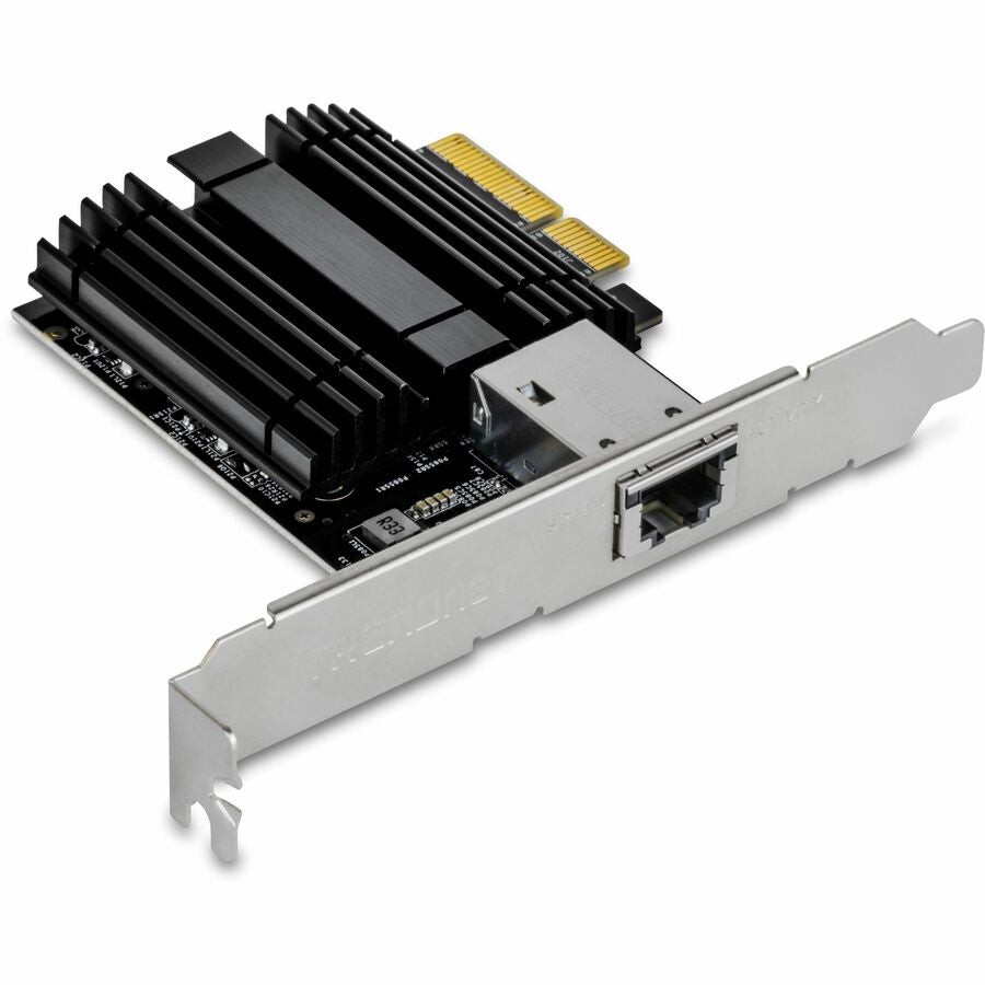 TRENDnet 10 Gigabit PCIe Network Adapter, Converts A PCIe Slot Into A 10G Ethernet Port, Supports 802.1Q Vlan, Includes Standard & Low-Profile Brackets, PCIe 2.0, PCIe 3.0, Silver, TEG-10GECTX