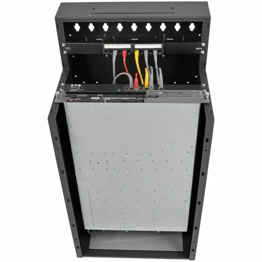 Eaton Tripp Lite Series SmartRack 12U Low-Profile Vertical-Mount Wall-Mount Small Server Rack Enclosure