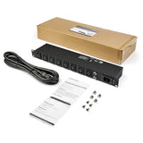 StarTech.com 1U 19" 8 Port Rack Mount PDU, IEC C13 Socket Rackmount Power Supply/ Strip, Horizontal Server Rack PDU 16A 240V