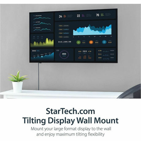 StarTech.com Flat Screen TV Wall Mount - Tilting - For 32" to 75" TVs - Steel - VESA TV Mount - Monitor Wall Mount
