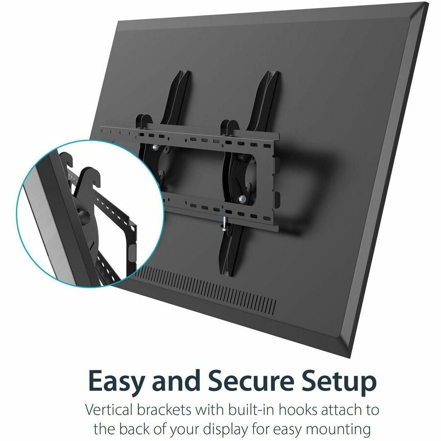 StarTech.com Flat Screen TV Wall Mount - Tilting - For 32" to 75" TVs - Steel - VESA TV Mount - Monitor Wall Mount