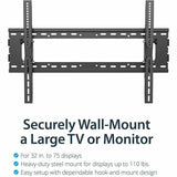 StarTech.com Flat Screen TV Wall Mount - Tilting - For 32" to 75" TVs - Steel - VESA TV Mount - Monitor Wall Mount