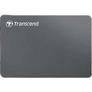 Transcend StoreJet 25C3 1 TB Portable Hard Drive - 2.5" External - SATA - Iron Gray
