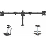 StarTech.com Desk Mount Triple Monitor Arm, 3 VESA 27" (17.6lb/8kg) Displays, Ergonomic Height Adjustable Articulating Pole Mount