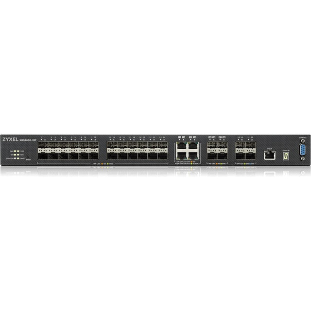 ZYXEL XGS4600-32F 24-port Gigabit SFP L3 Managed Aggregation Switch with 4 SFP+ 10G Uplinks and 4 10G Combo (SFP+/RJ-45) Ports