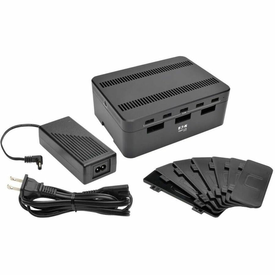 Eaton Tripp Lite Series 5-Port USB Charging Station with Built-In Device Storage, 12V 4A (48W) USB Charger Output