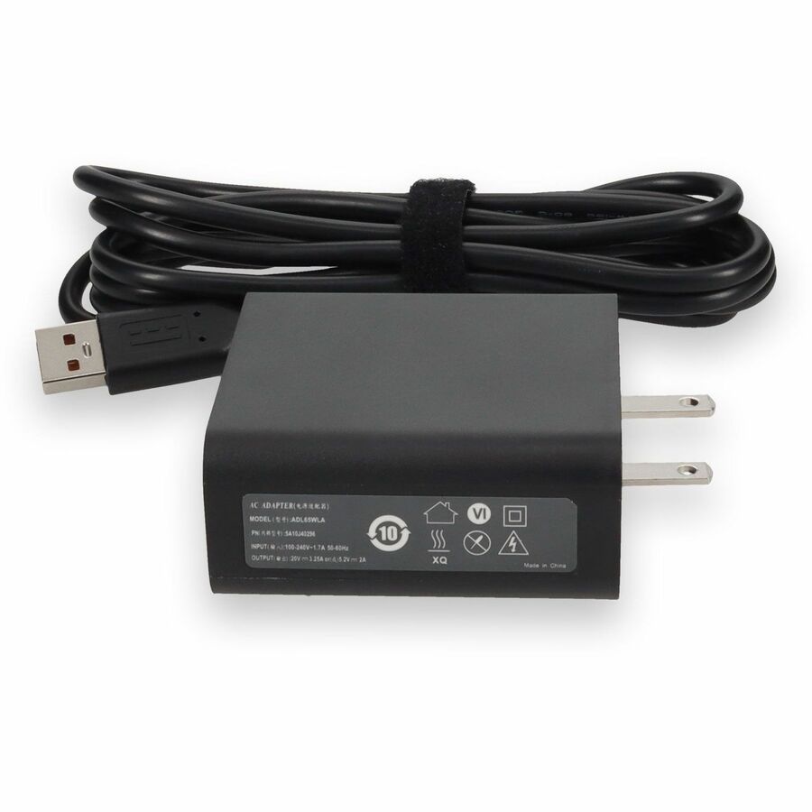 Lenovo ADL65WDA Compatible 65W 20V at 3.25A Black Laptop Power Adapter and Cable