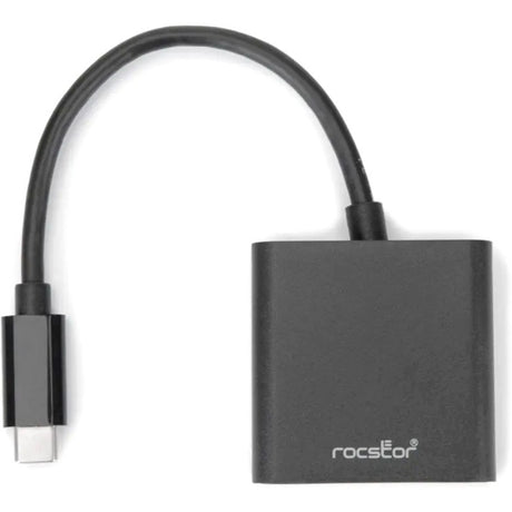 Rocstor Premium USB-C to DVI Adapter M/F- 6" - USB Type-C to DVI Converter adapter for MacBook&reg;, Macbook Pro&reg;, ChromeBook&reg; or any other USB Type C devices connecting to Displayport. Use for Monitor, Projector, and Digital Display - 1 Pack - 1