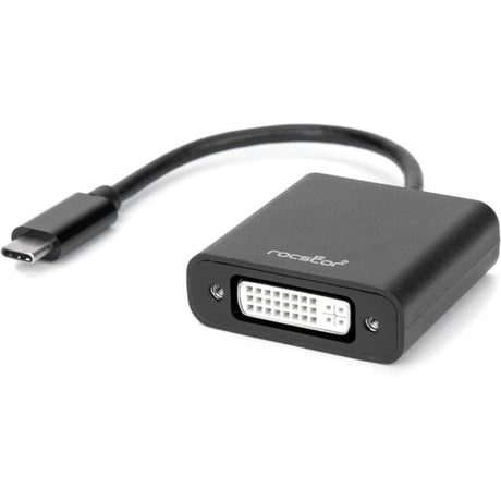 Rocstor Premium USB-C to DVI Adapter M/F- 6" - USB Type-C to DVI Converter adapter for MacBook&reg;, Macbook Pro&reg;, ChromeBook&reg; or any other USB Type C devices connecting to Displayport. Use for Monitor, Projector, and Digital Display - 1 Pack - 1