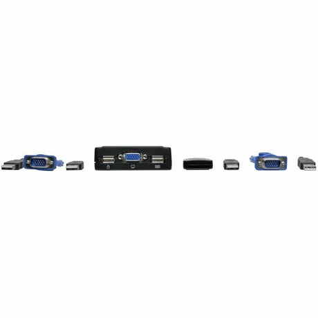 Eaton Tripp Lite Series 2-Port USB/VGA Cable KVM Switch with Cables and USB Peripheral Sharing