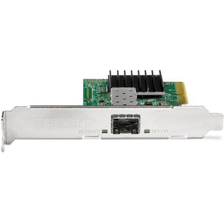TRENDnet 10 Gigabit PCIe SFP+ Network Adapter, Convert A PCIe Slot Into A 10G SFP+ Slot, Supports 802.1Q, Standard & Low-Profile Brackets Included, Compatible With Windows & Linux, Black, TEG-10GECSFP