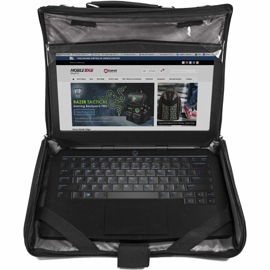 Mobile Edge Express Carrying Case (Briefcase) for 16" Notebook, Chromebook - Black