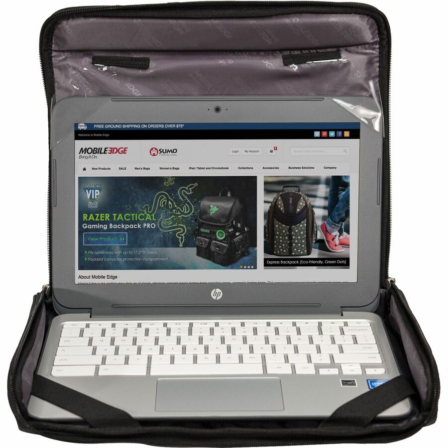 Mobile Edge Express Carrying Case (Briefcase) for 14.1" Notebook, Chromebook - Black