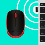 Logitech M170 Wireless Compact Mouse (Red)