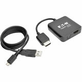 Eaton Tripp Lite Series 4K HDMI Audio De-Embedder/Extractor with TOSLINK and 3.5 mm Stereo Output, 5.1 Channel, HDCP, 4K 30Hz, 6-in. (15.24 cm)