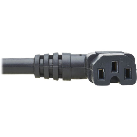Eaton Tripp Lite Series Power Cord, NEMA 5-15P to Right-Angle C15 - Heavy-Duty, 15A, 125V, 14 AWG, 8 ft. (2.43 m), Black