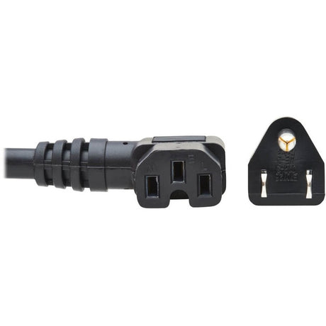 Eaton Tripp Lite Series Power Cord, NEMA 5-15P to Right-Angle C15 - Heavy-Duty, 15A, 125V, 14 AWG, 8 ft. (2.43 m), Black
