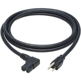 Eaton Tripp Lite Series Power Cord, NEMA 5-15P to Right-Angle C15 - Heavy-Duty, 15A, 125V, 14 AWG, 8 ft. (2.43 m), Black