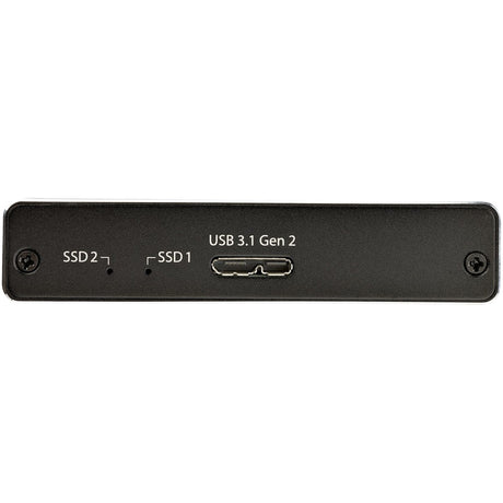 StarTech.com Dual M.2 Enclosure - RAID - M.2 SATA SSD Enclosure - USB 3.1 (10 Gbps) - USB-C & USB-A External Enclosure - Aluminum