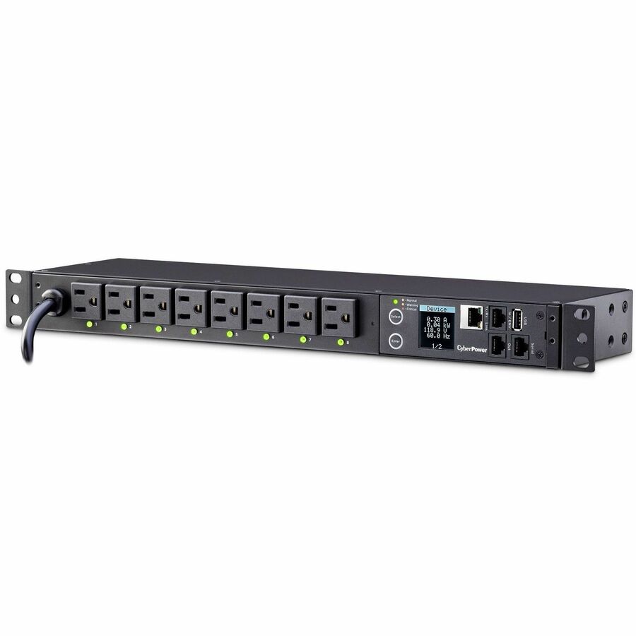 CyberPower PDU81001 100 - 120 VAC 15A Switched Metered-by-Outlet PDU