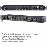 CyberPower PDU81001 100 - 120 VAC 15A Switched Metered-by-Outlet PDU