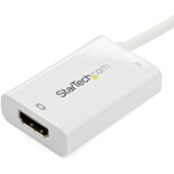 StarTech.com USB C to HDMI 2.0 Adapter 4K 60Hz with 60W Power Delivery Pass-Through Charging - USB Type-C to HDMI Video Converter - White