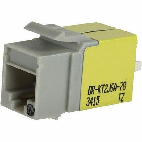 Ortronics Category 6a Keystone Jack, Lacing Cap Termination, Gray