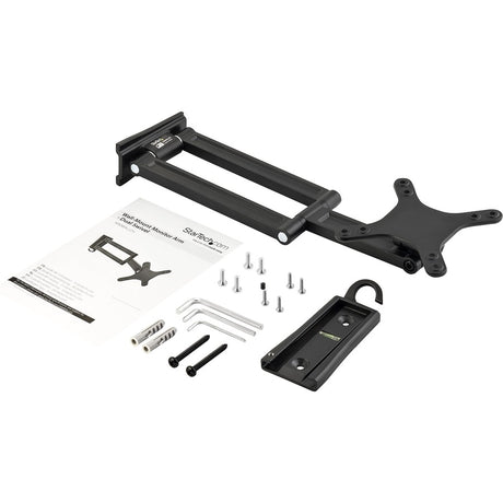 StarTech.com Wall Mount Monitor Arm, Dual Swivel, Supports 13'' to 34" (33.1lb/15kg) Monitors, VESA Mount, TV Wall Mount, TV Mount