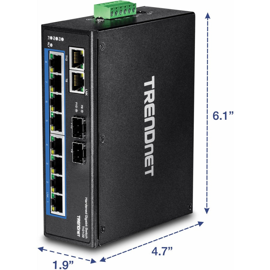 10Port HI Gigabit DinRailSwitc