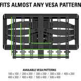 Sanus Full-Motion+ Tilt TV Mount - For 46-90 Inch Flat Panel TVs - Black