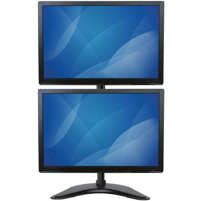 StarTech.com Vertical Dual Monitor Stand, Heavy Duty Steel, Monitors up to 27" (22lb/10kg), Vesa Monitor, Computer Monitor Stand