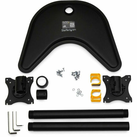 StarTech.com Vertical Dual Monitor Stand, Heavy Duty Steel, Monitors up to 27" (22lb/10kg), Vesa Monitor, Computer Monitor Stand