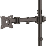 StarTech.com Quad Monitor Stand, Crossbar, Steel, Monitors up to 27" (17.6lb/8kg), VESA Monitor, Computer Monitor Stand, Monitor Arm