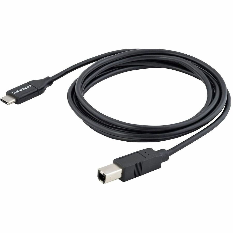 StarTech.com 2m 6 ft USB C to USB B Cable - M/M - USB 2.0 - USB Type C Printer Cable - USB 2.0 Type-C to Type-B Cable