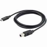 StarTech.com 2m 6 ft USB C to USB B Cable - M/M - USB 2.0 - USB Type C Printer Cable - USB 2.0 Type-C to Type-B Cable