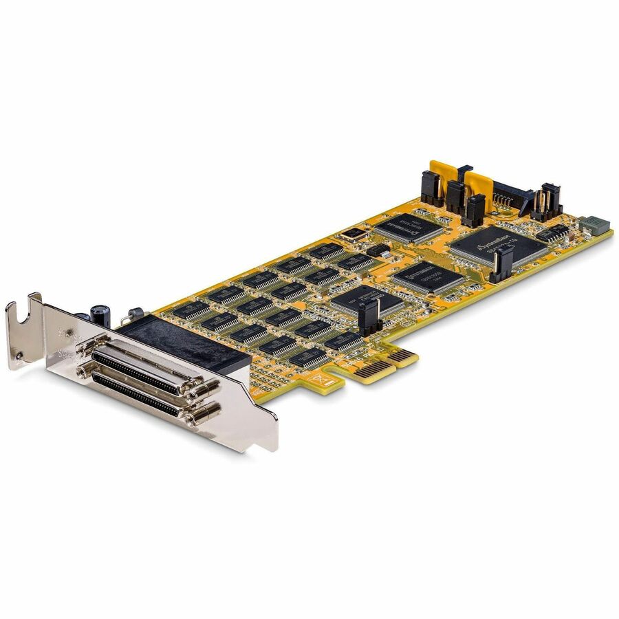 StarTech.com 16 Port PCI Express Serial Card, Low-Profile, High-Speed PCIe Serial Card with 16 DB9 RS232 Ports, TAA
