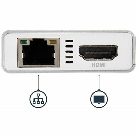 StarTech.com USB-C Multiport Adapter - USB-C Travel Dock w/ 4K HDMI - 60W PD Pass-Through, GbE, 2x USB-A - Mini USB Type-C Docking Station