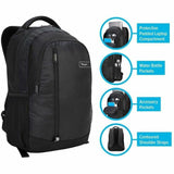 Targus Sport TSB89104US Carrying Case (Backpack) for 15.6" to 16" Notebook - Black - TAA Compliant