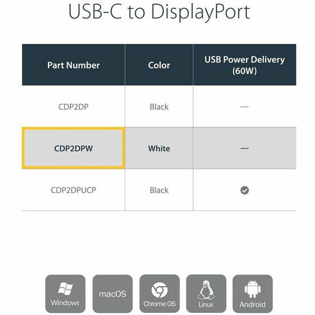 USB C TO DISPLAYPORT ADAPTER DP