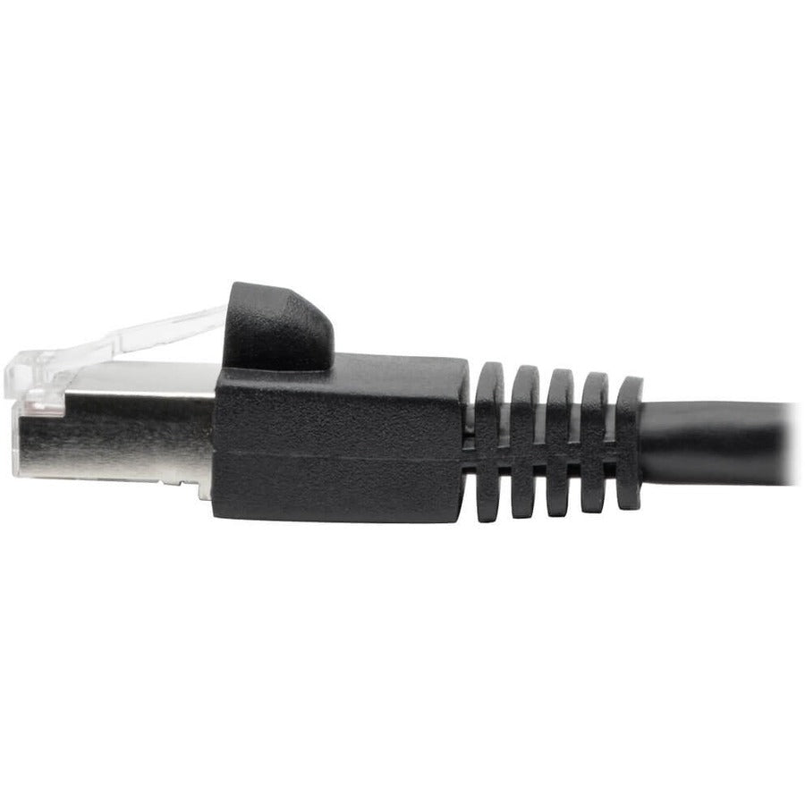 1FT CAT6A BLACK SNAGLESS