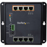 StarTech.com Industrial 8 Port Gigabit PoE Switch - 4 x PoE+ 30W - Power Over Ethernet GbE Layer/L2 Managed Network Switch -40C to +75C
