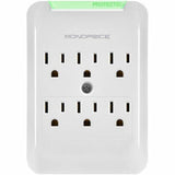 Monoprice 6 Outlet Power Surge Protector Slim Wall Tap - 540 Joules