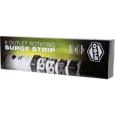 Monoprice 8-Outlet Rotating Surge Protector Power Strip - 2160 Joules