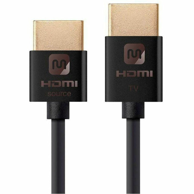 Monoprice 4K High Speed Slim HDMI Cable - 4K60Hz, 18Gbps, HDR, Active, 15ft, Black