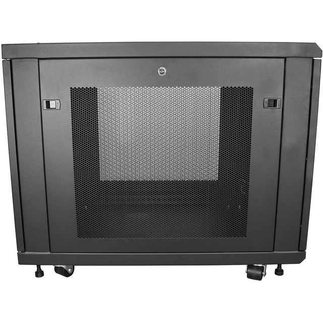 StarTech.com 12U 19" Server Rack Cabinet 4 Post Adjustable Depth 2-30" w/Casters/Cable Management/1U Shelf, Locking Doors and Side Panels